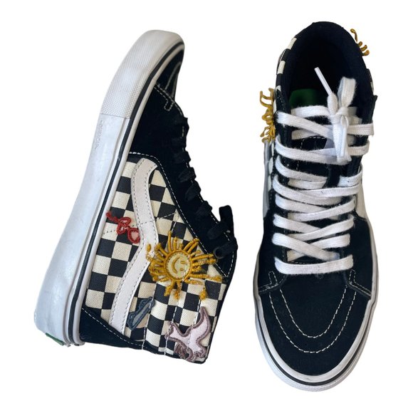 Vans SK8 Hi Skateistan Checkerboard Men's Classic Skate Shoes Size 7 - Picture 2 of 14